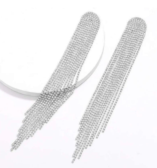 Pretty Long Rhinestone Earrings