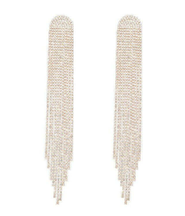 Pretty Long Rhinestone Earrings