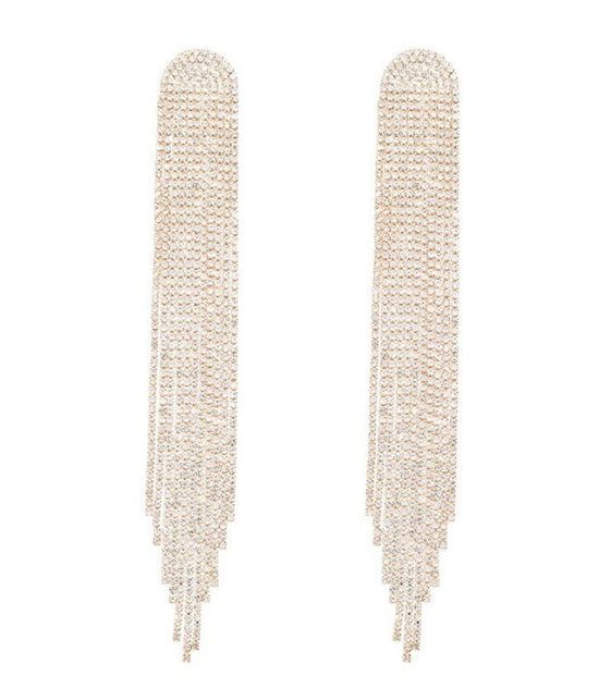 Pretty Long Rhinestone Earrings