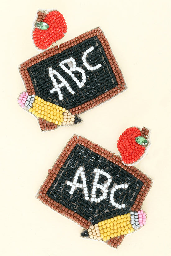 Pretty ABC Chalkboard Earrings